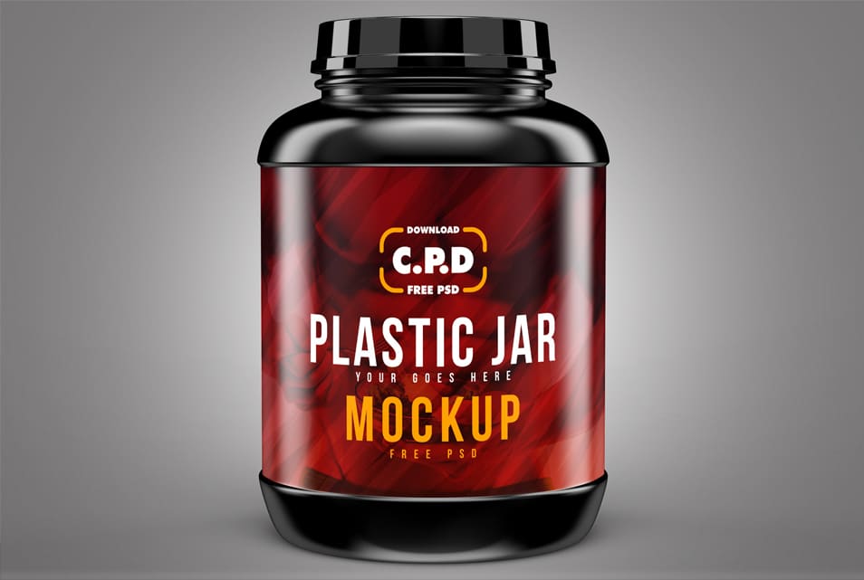Plastic Jar Mockup Free PSD