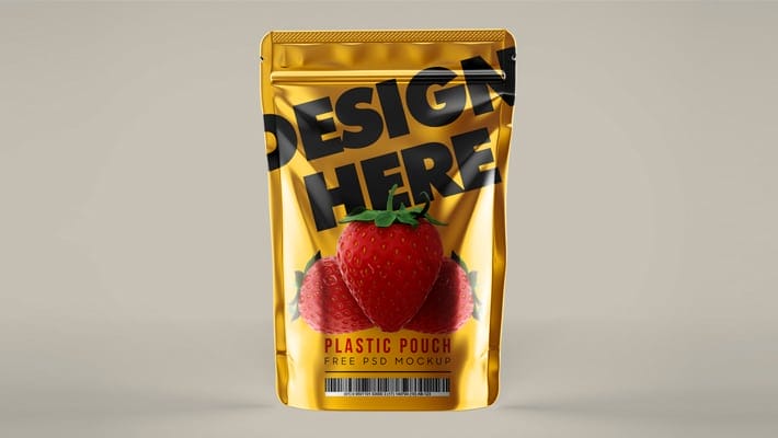 Plastic Pouch Free PSD Mockup