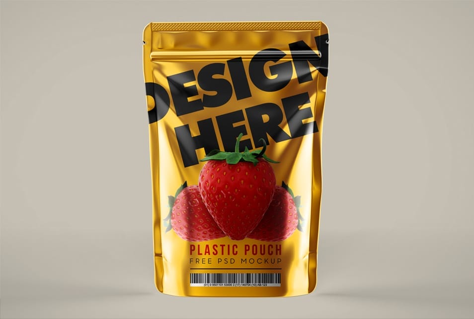 Plastic Pouch Free PSD Mockup