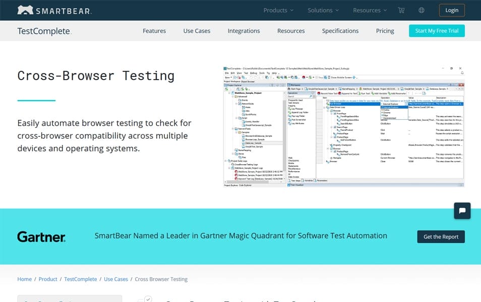 15+ Best Cross-Browser Testing Tools 2022 13 SmartBear TestComplete - Cross-Browser Testing Tools