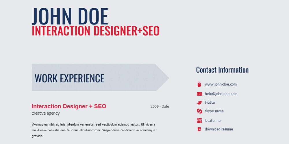 20+ Free HTML Resume Templates 2023