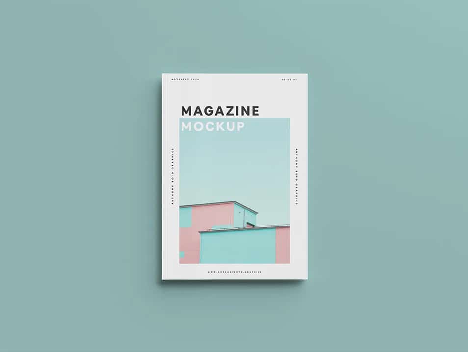 Top View Magazine Mockup