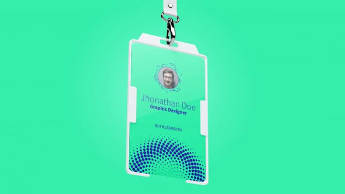 Vertical ID Card Mockup