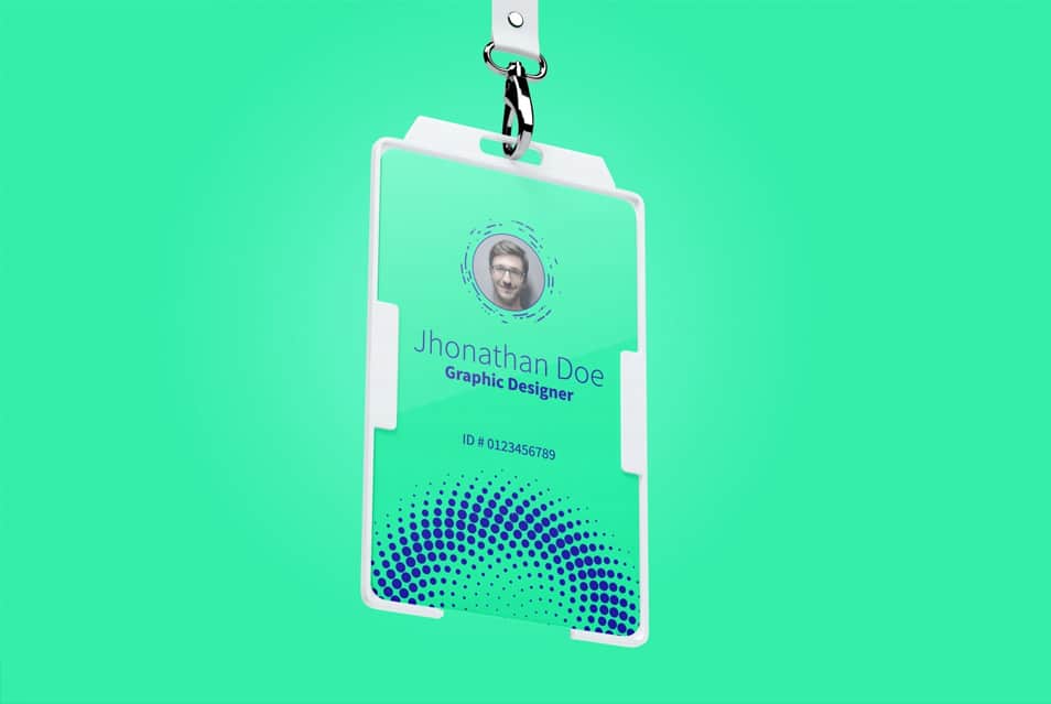 Vertical ID Card Mockup