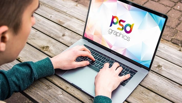 Working on MacBook Pro Mockup