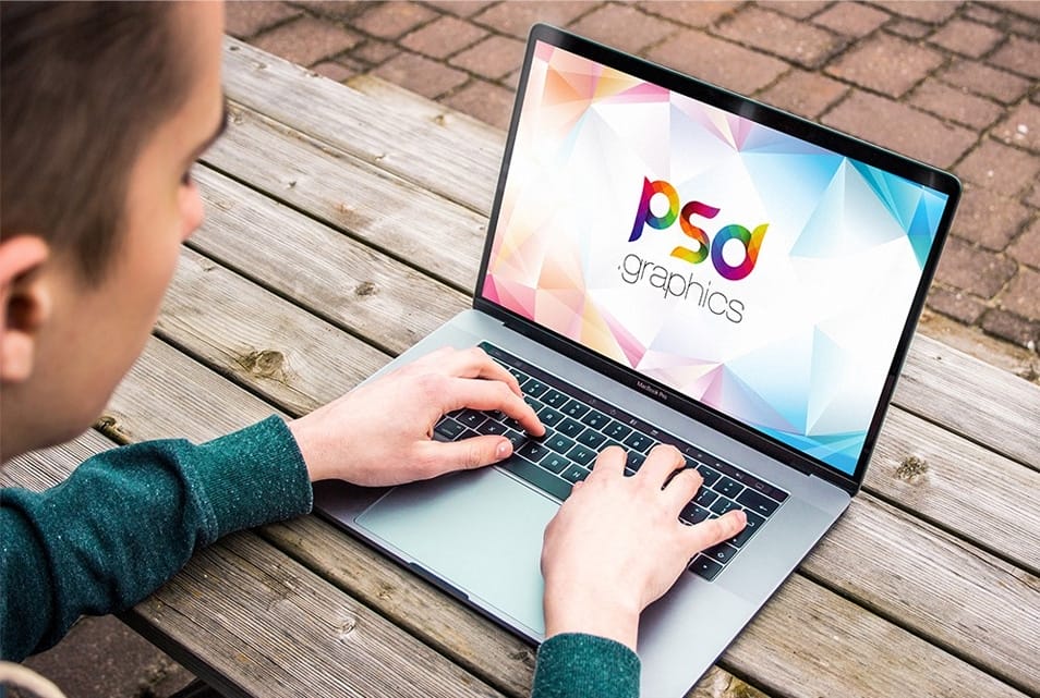 Working on MacBook Pro Mockup