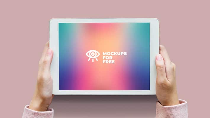 iPad In Hands Mockup