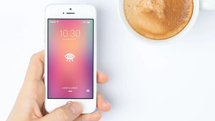 iPhone 5 in hand Mockup