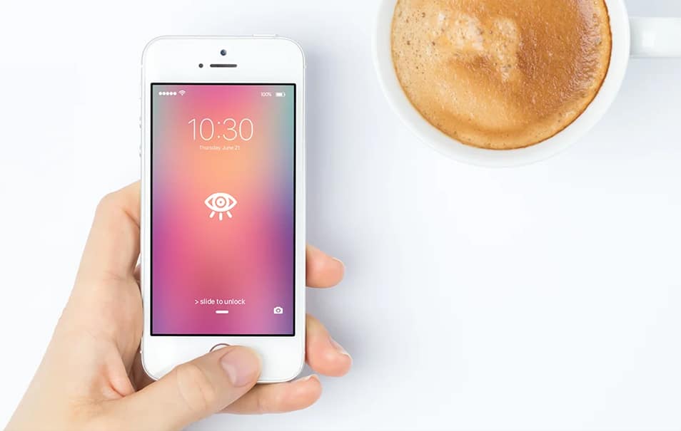 iPhone 5 in hand Mockup