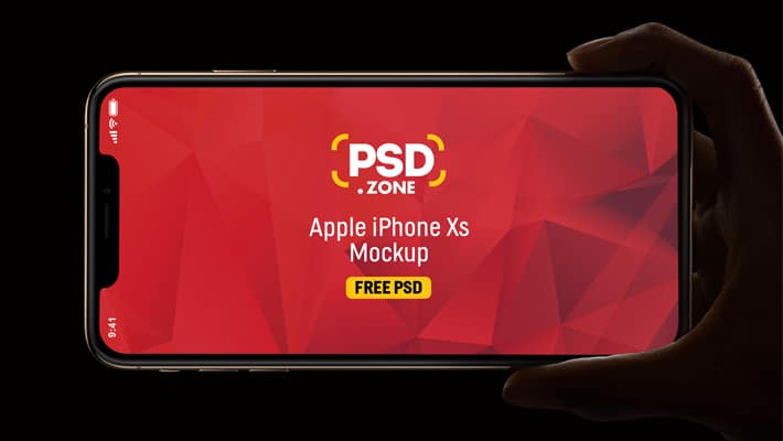 iPhone Xs Hand Mockup PSD