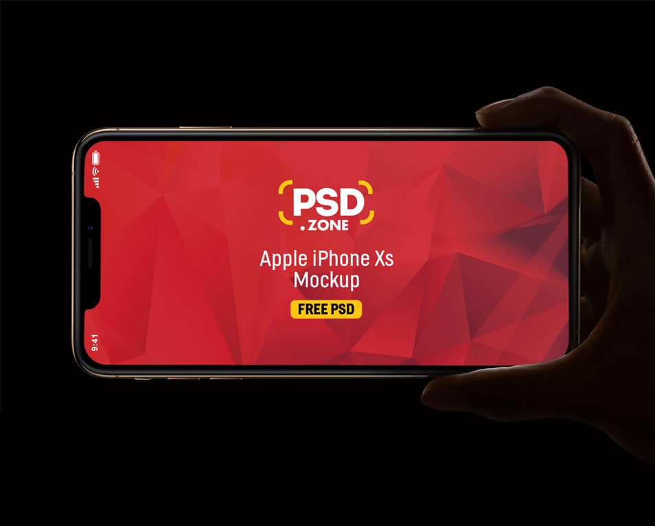 iPhone Xs Hand Mockup PSD