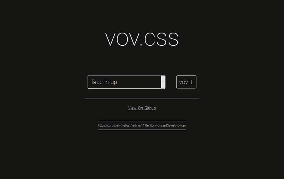 25+ CSS Animation Libraries 2022 41 vov.css