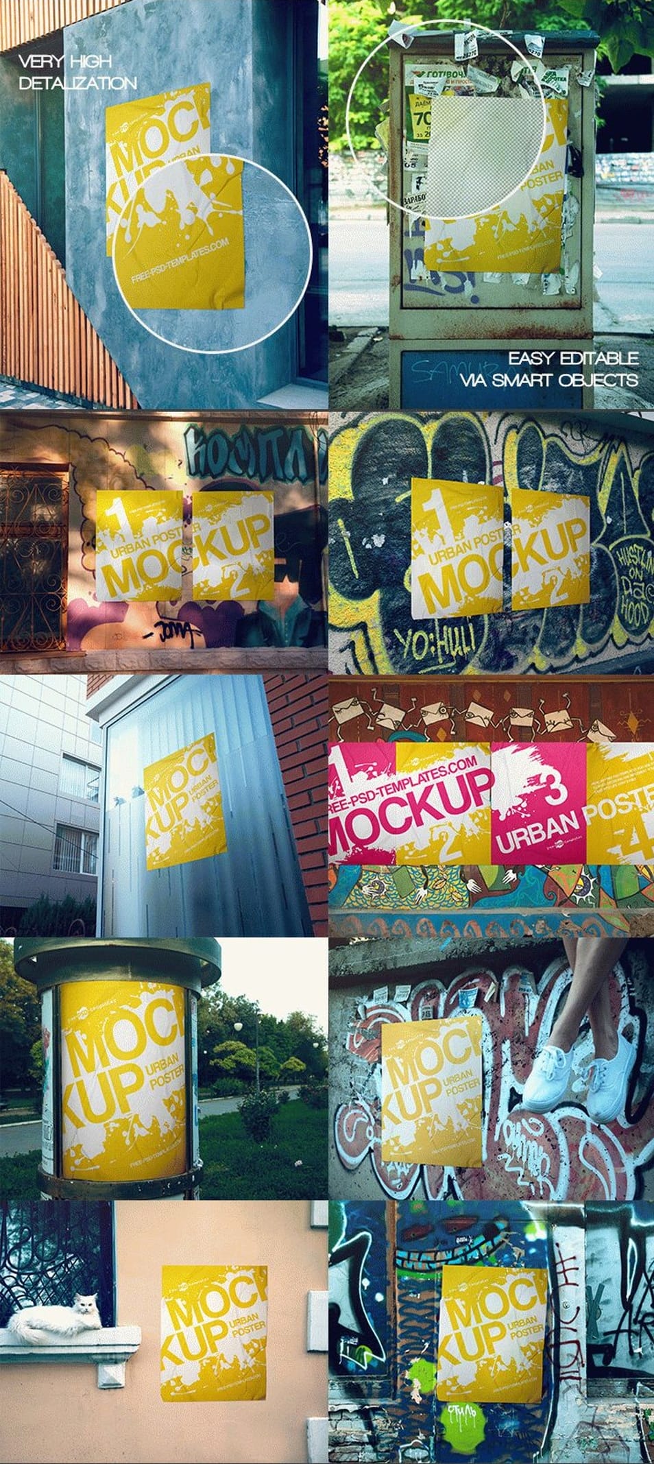 10+ Urban Poster Mockups