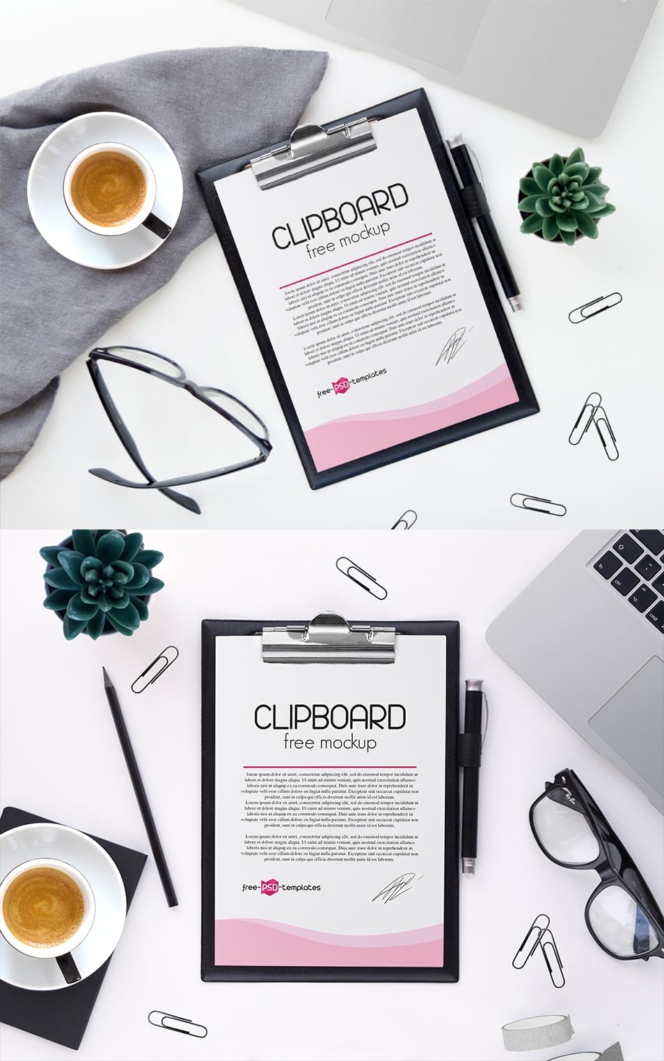 2 Free Clipboard Mockups