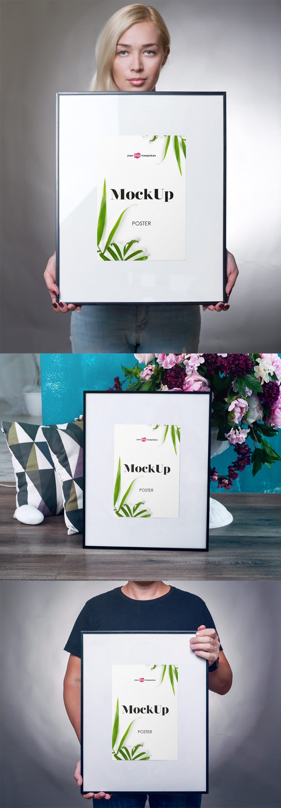 3 Free Poster Mockups