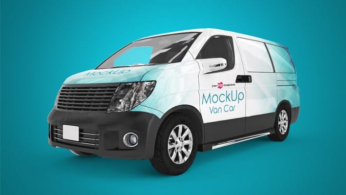 3 Free Van Car Mock-ups in PSD