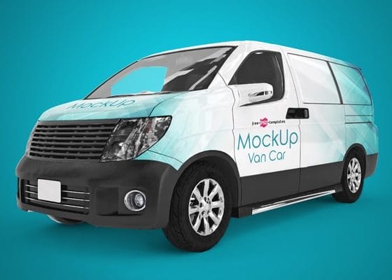 3 Free Van Car Mock-ups in PSD