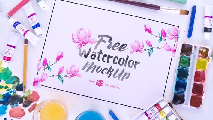 3 Free Watercolor Mockups