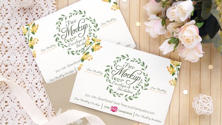 3 Free Wedding Invitation Card Mockups