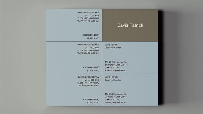 6 Business Cards Mockup