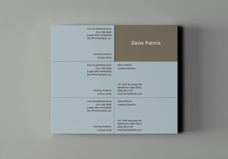 6 Business Cards Mockup