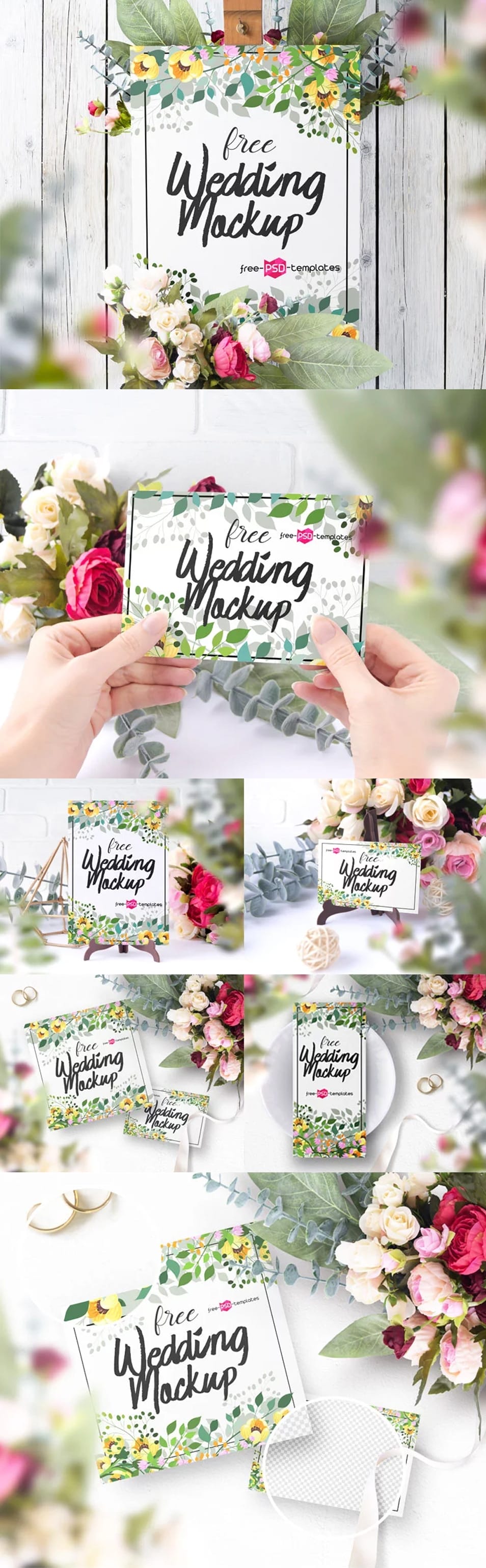 6 Free Wedding Mockup Set