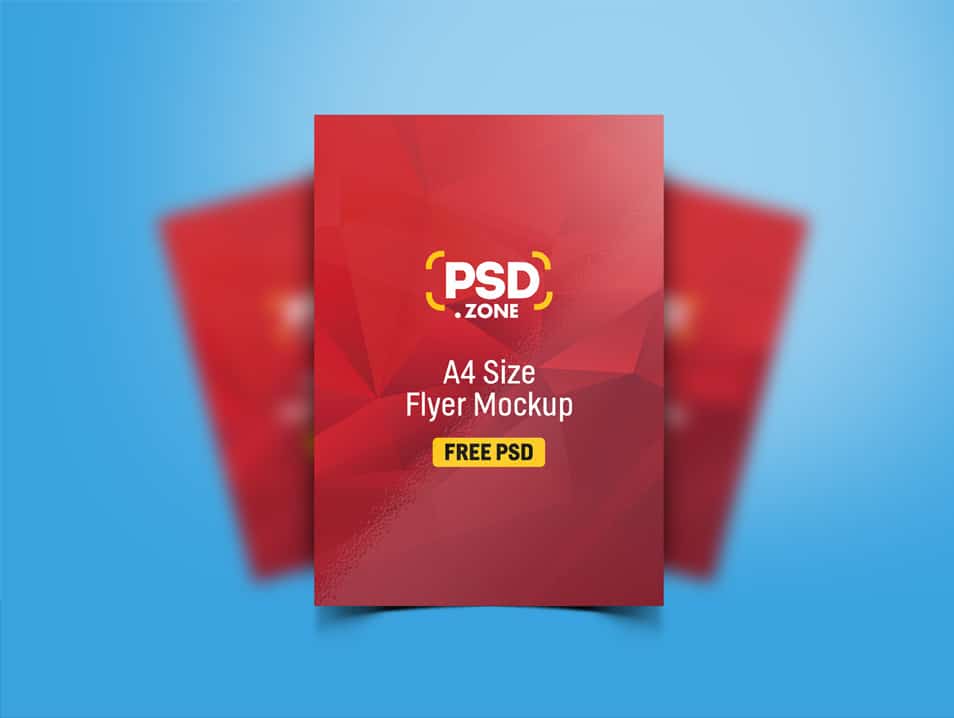 A4 Size Flyer Mockup PSD