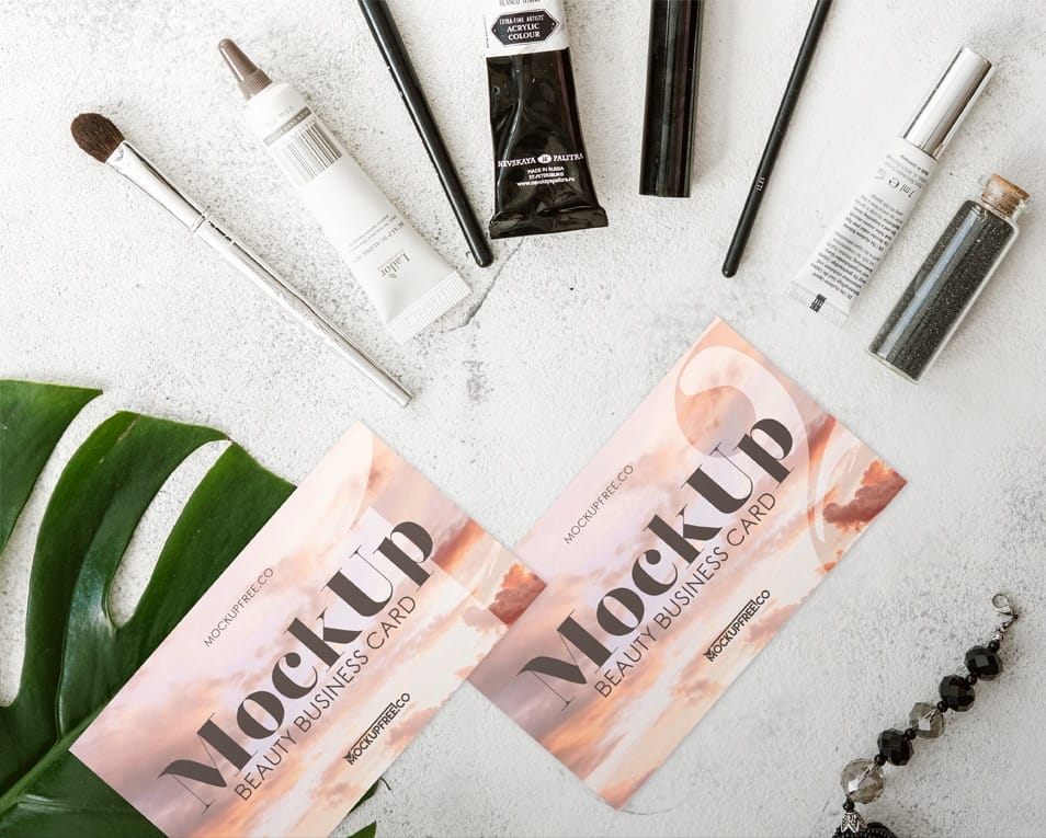 Beauty Business Card Free PSD Mockup