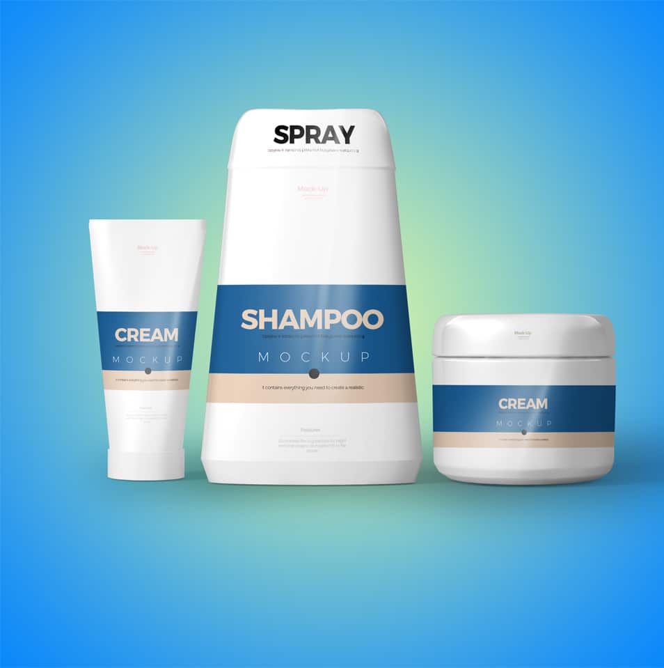 Beauty Multiple Products Mockup