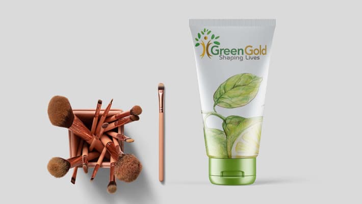 Beauty Product Tube Label Mockup