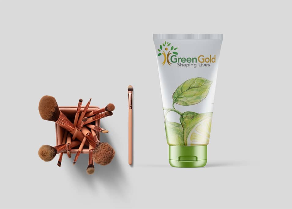 Beauty Product Tube Label Mockup