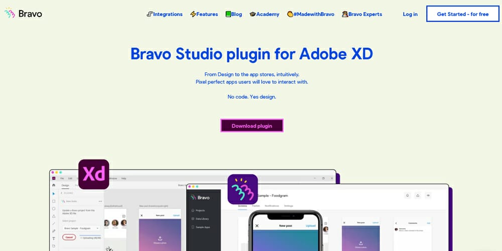 Bravo Studio plugin for Adobe XD