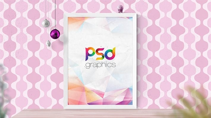 Christmas Poster Mockup Template