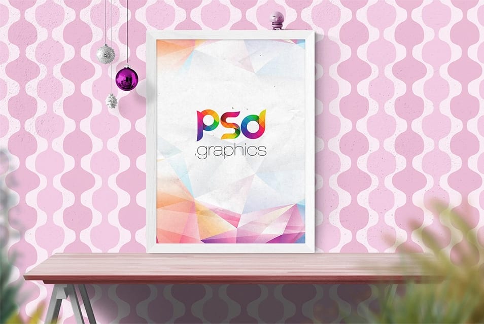 Christmas Poster Mockup Template