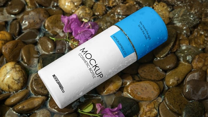 Cosmetic Bottle Free PSD Mockup