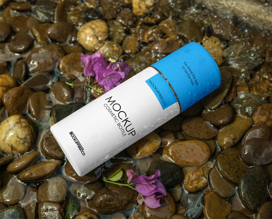 Cosmetic Bottle Free PSD Mockup