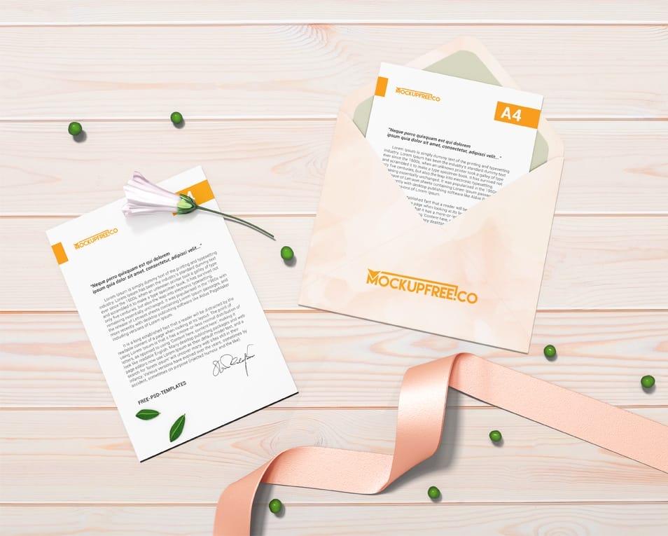 Envelope Free PSD Mockup