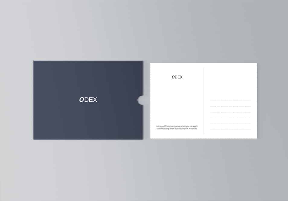 Flat Postcard Mockup