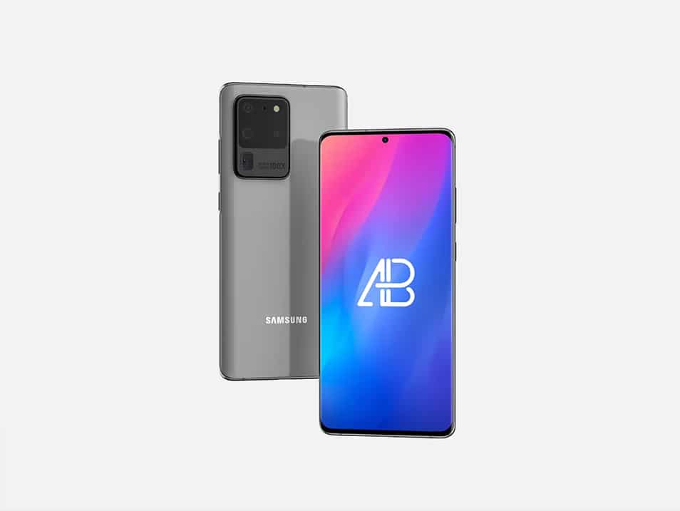 Floating Samsung Galaxy S20 Ultra Mockup