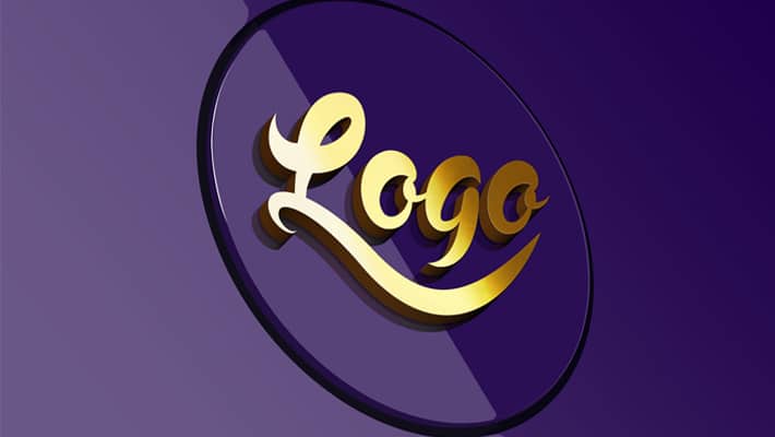 Free 3D Logo Mockup PSD