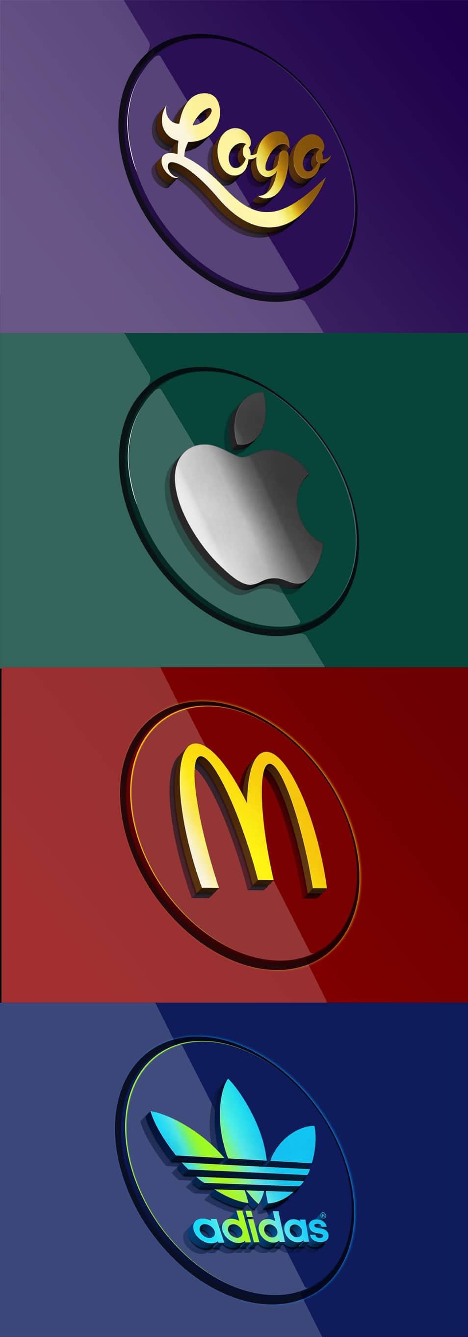 Free 3D Logo Mockup PSD