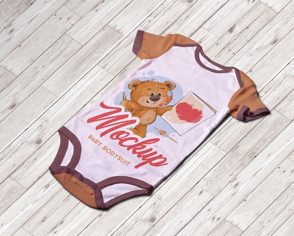 Free Baby Bodysuit Mock-up in PSD