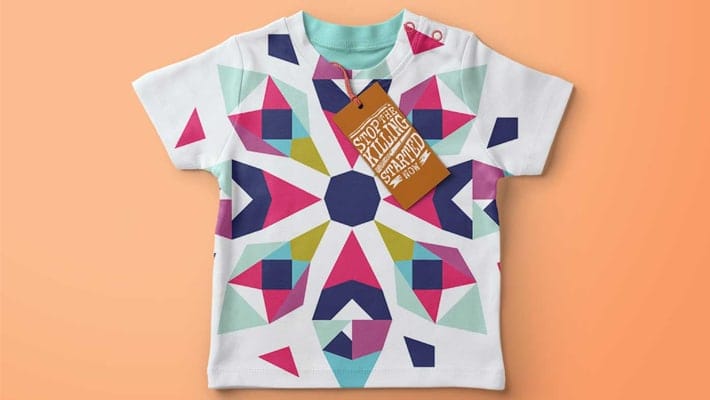 Free Baby T- Shirt Presentation Mockup