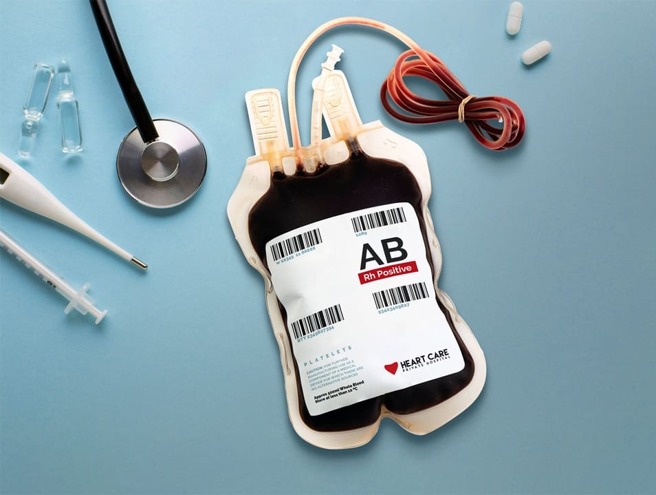 Free Blood Bag Label Mockup PSD