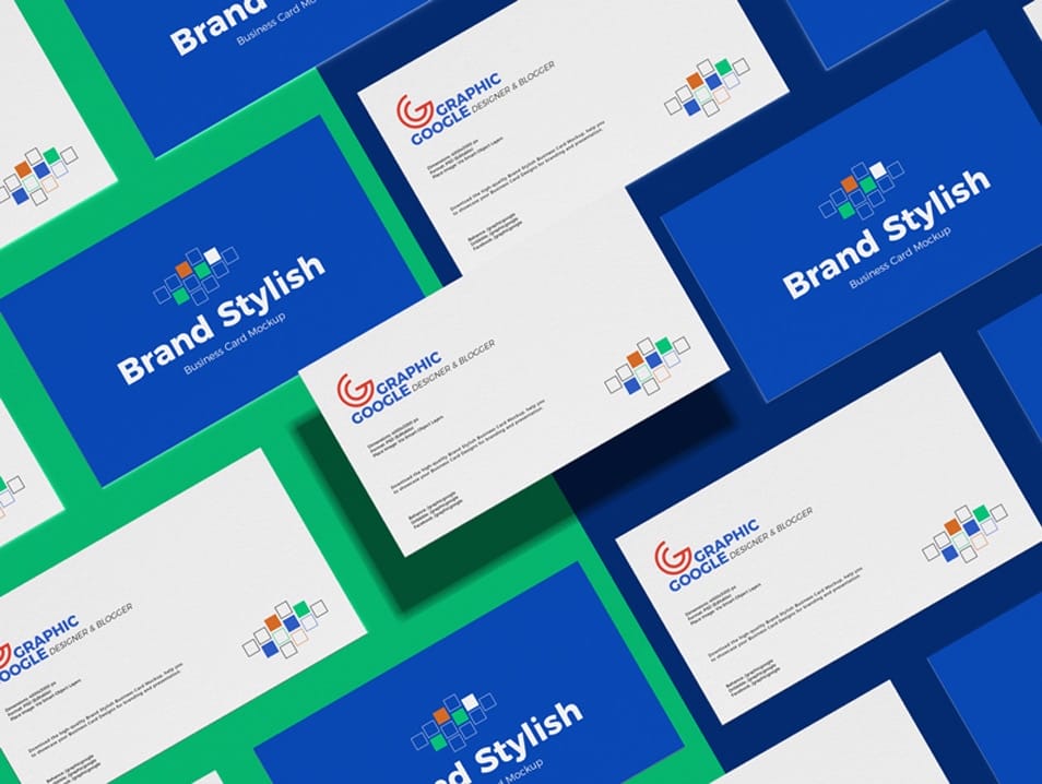 Free Brand Stylish Business Card Mockup