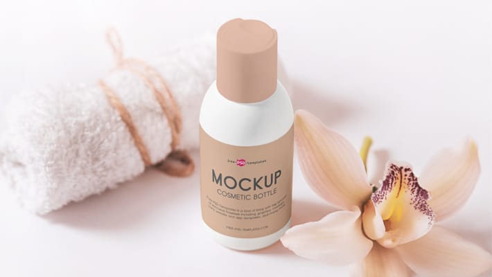 Free Cosmetic Bottle Mock-up in PSD