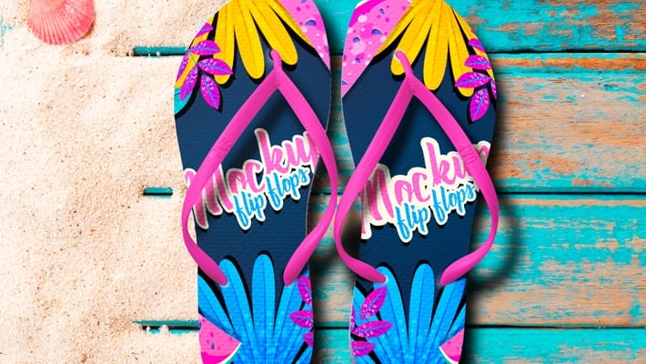 Free Flip Flops Mock-up in PSD