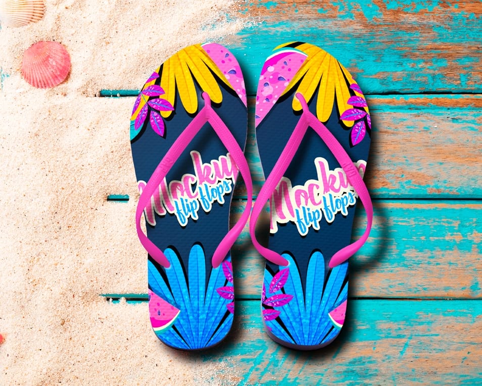 Free Flip Flops Mock-up in PSD