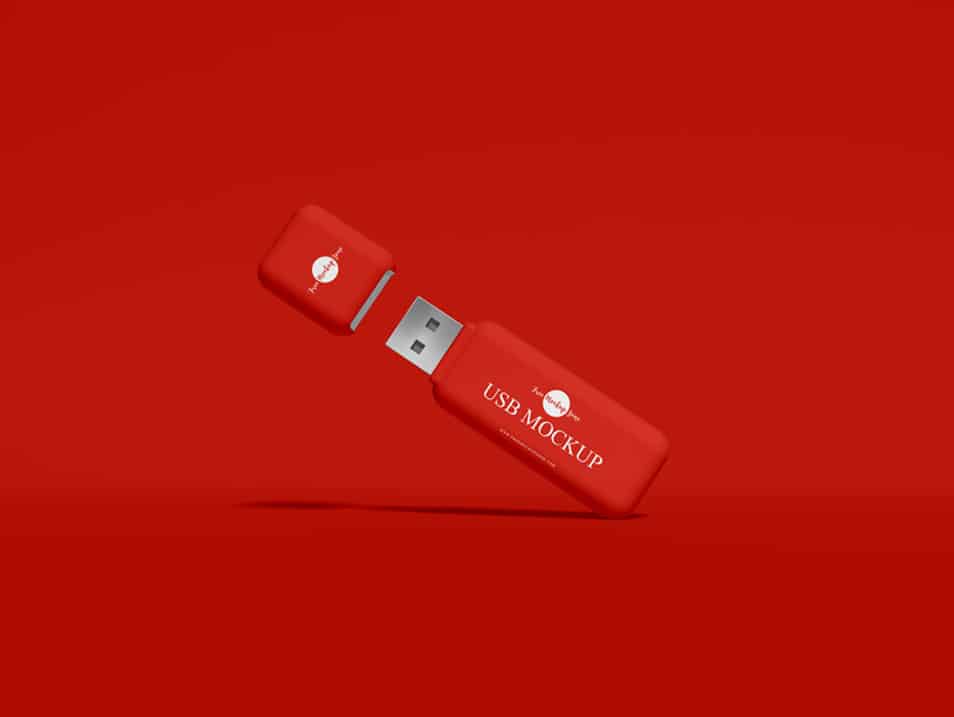 Free PSD USB Mockup Design