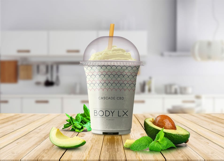 Free Papaya Juice Glass Mockup